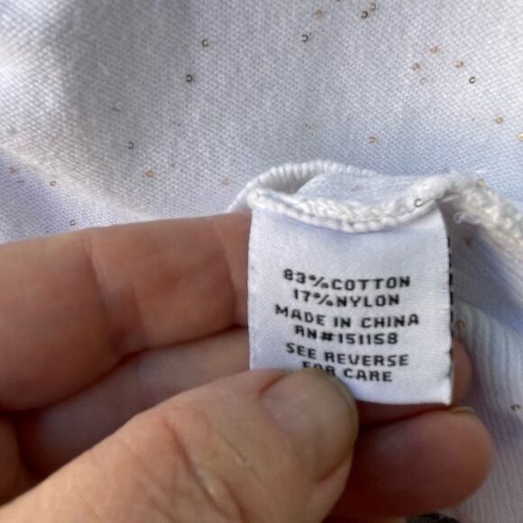 525 America size M deep V tiny sequined ruched  front sweater. - Picture 3 of 4